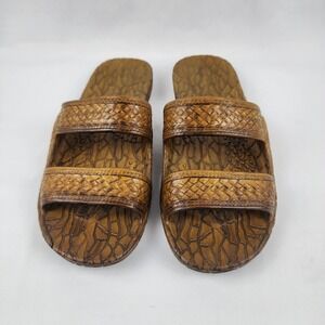 Pali Hawaii Colored‎ Jandal in Light Brown Mens Size 10 Made in Taiwan